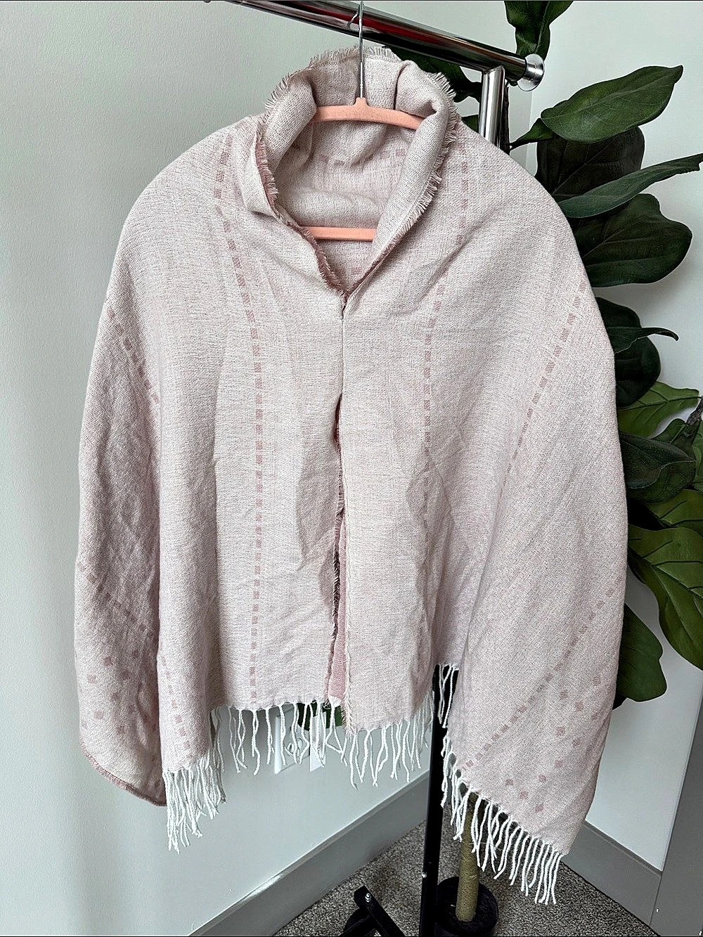 Gentle Fawn Hermosa Poncho Swim Cover-Up Pink & White M/L